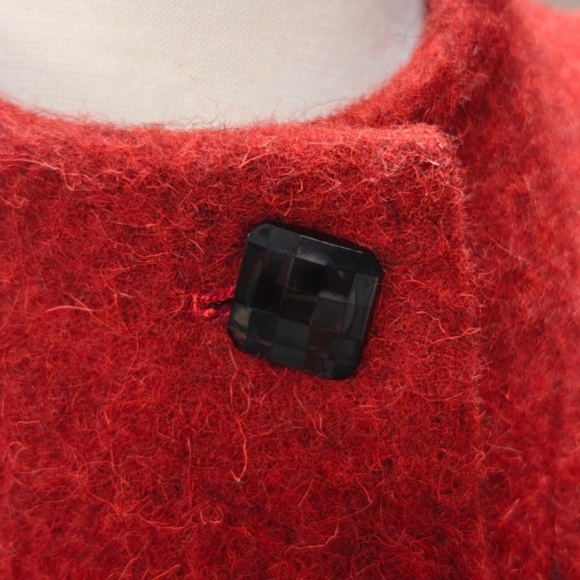 Carolina Herrera Atelier Prototype Red Wool Coat - Picture 3 of 7